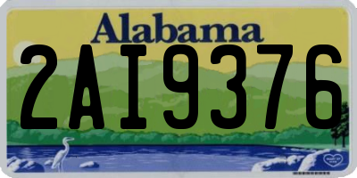 AL license plate 2AI9376