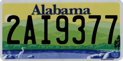 AL license plate 2AI9377