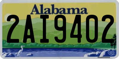 AL license plate 2AI9402