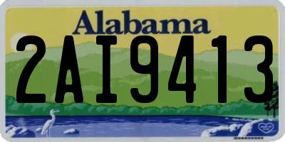 AL license plate 2AI9413