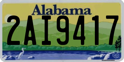 AL license plate 2AI9417