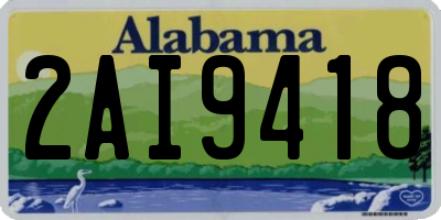 AL license plate 2AI9418