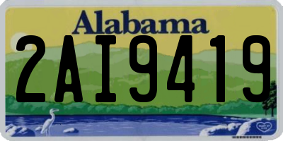 AL license plate 2AI9419