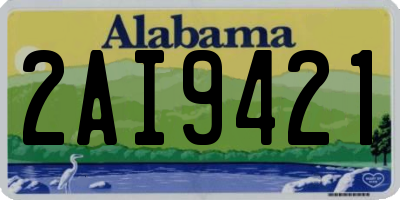 AL license plate 2AI9421