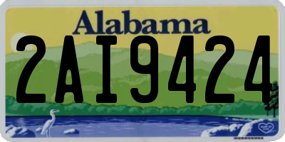 AL license plate 2AI9424