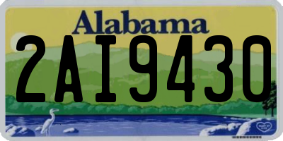 AL license plate 2AI9430