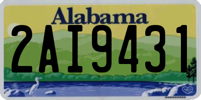 AL license plate 2AI9431