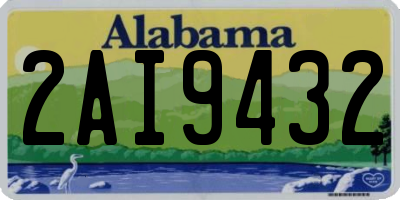 AL license plate 2AI9432