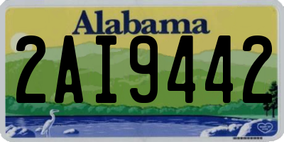 AL license plate 2AI9442
