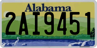 AL license plate 2AI9451
