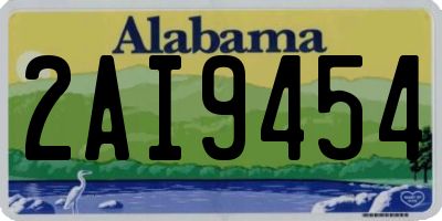 AL license plate 2AI9454