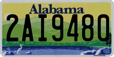 AL license plate 2AI9480