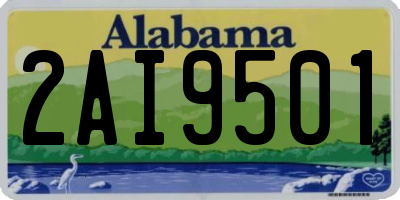 AL license plate 2AI9501