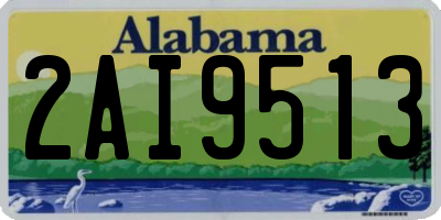 AL license plate 2AI9513