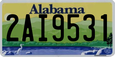 AL license plate 2AI9531