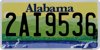 AL license plate 2AI9536