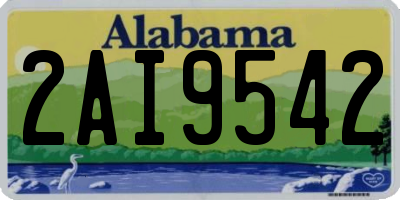AL license plate 2AI9542