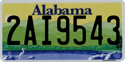 AL license plate 2AI9543