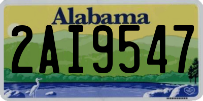 AL license plate 2AI9547