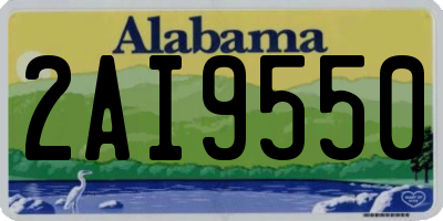 AL license plate 2AI9550
