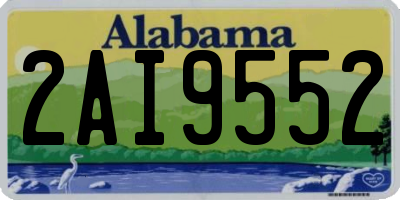 AL license plate 2AI9552