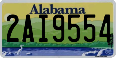 AL license plate 2AI9554