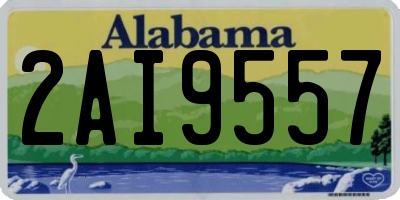 AL license plate 2AI9557