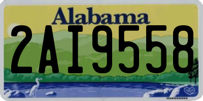 AL license plate 2AI9558