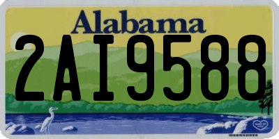 AL license plate 2AI9588