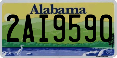 AL license plate 2AI9590