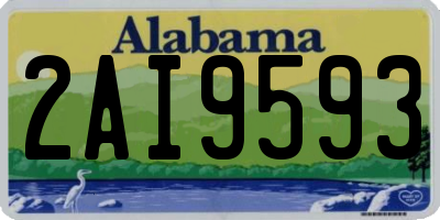 AL license plate 2AI9593