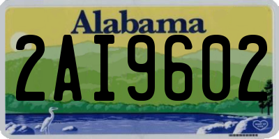 AL license plate 2AI9602