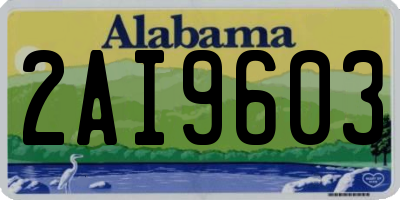 AL license plate 2AI9603