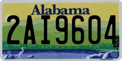 AL license plate 2AI9604