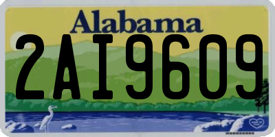 AL license plate 2AI9609