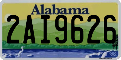 AL license plate 2AI9626