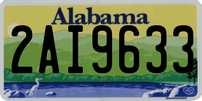 AL license plate 2AI9633