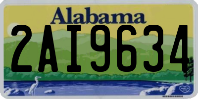 AL license plate 2AI9634