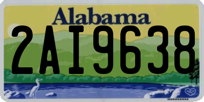 AL license plate 2AI9638