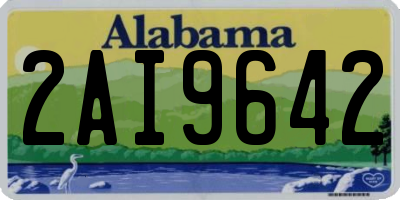 AL license plate 2AI9642