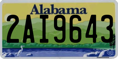 AL license plate 2AI9643
