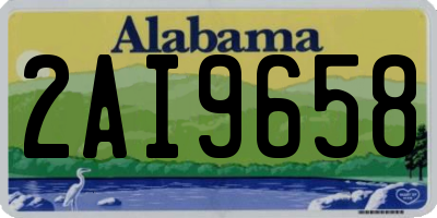 AL license plate 2AI9658