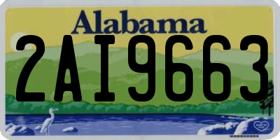 AL license plate 2AI9663