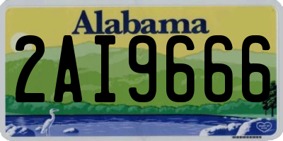 AL license plate 2AI9666