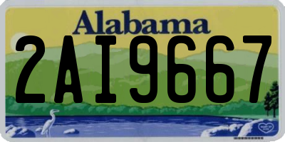 AL license plate 2AI9667