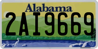 AL license plate 2AI9669