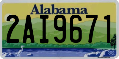 AL license plate 2AI9671
