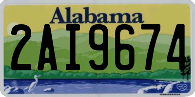 AL license plate 2AI9674