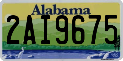 AL license plate 2AI9675