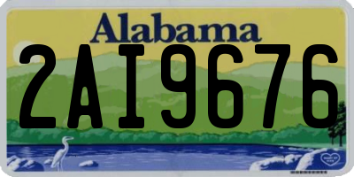 AL license plate 2AI9676
